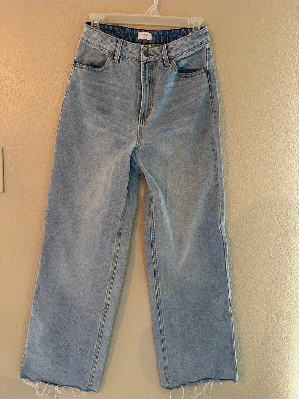 RVCA Light Blue Wide-Leg High-Rise Jeans